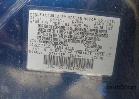 2019 Nissan Kicks Sr from USA, damaged, VIN 3N1CP5CUXKL528075